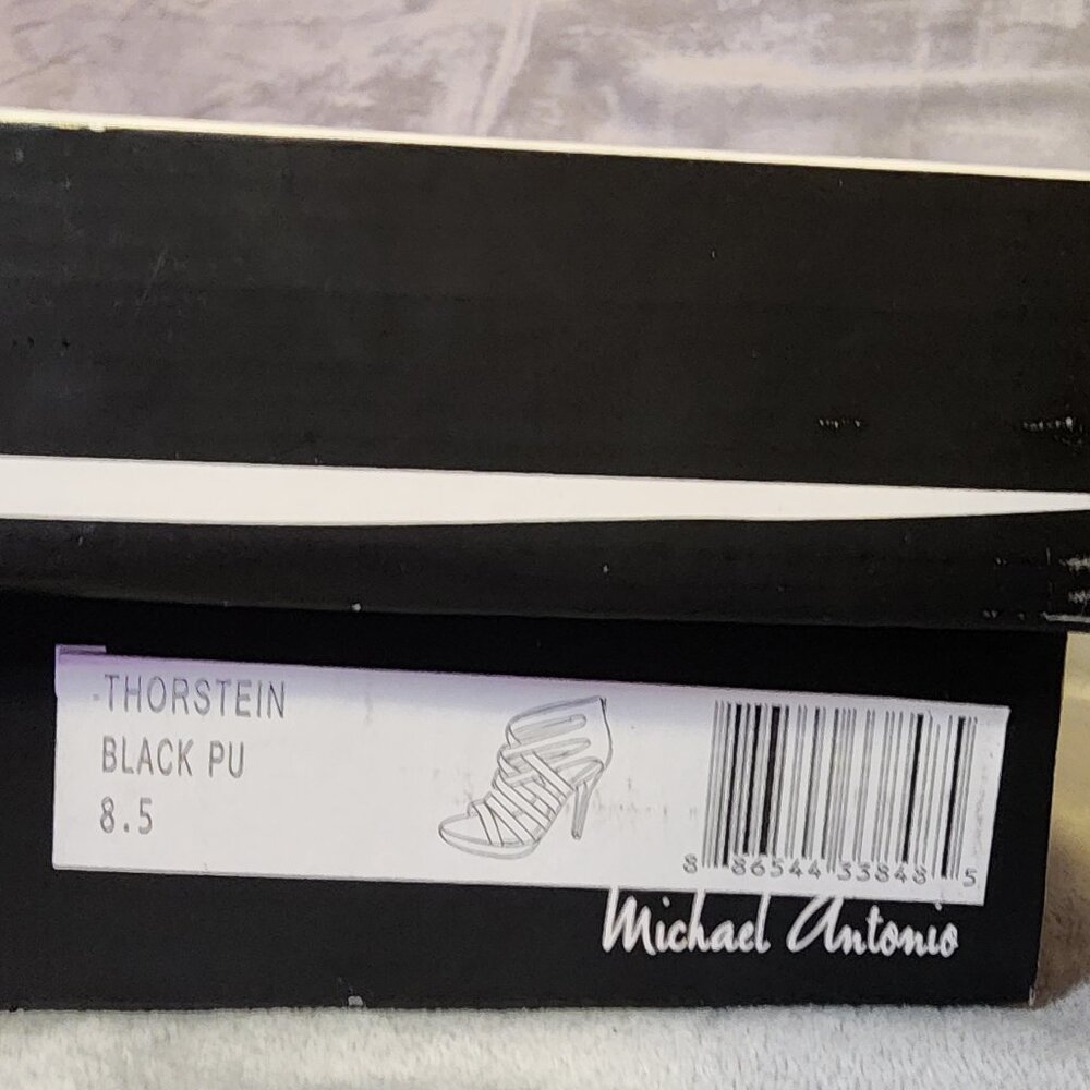 Michael Antonio ๐ Sexy Black Stilleto Heels 8.5 W - Picture 11 of 13